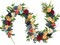 70 Inch Spring Flower Garland – Farmhouse Boho Faux Floral Garland with Roses, Dahlias & Greenery, Decorative Garland for Wedding Arch, Front Door, Fireplace Mantel, Table & Party Backdrop
